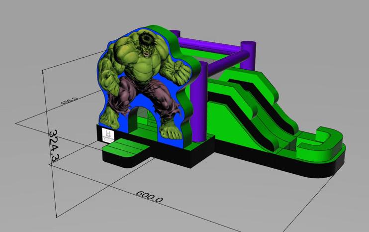 Hulk Hüpfburg - Hüpfburg Hamburg | Hansehüpfer - Vorschaubild 8